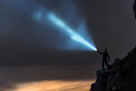 headlamp vs flashlight for camping